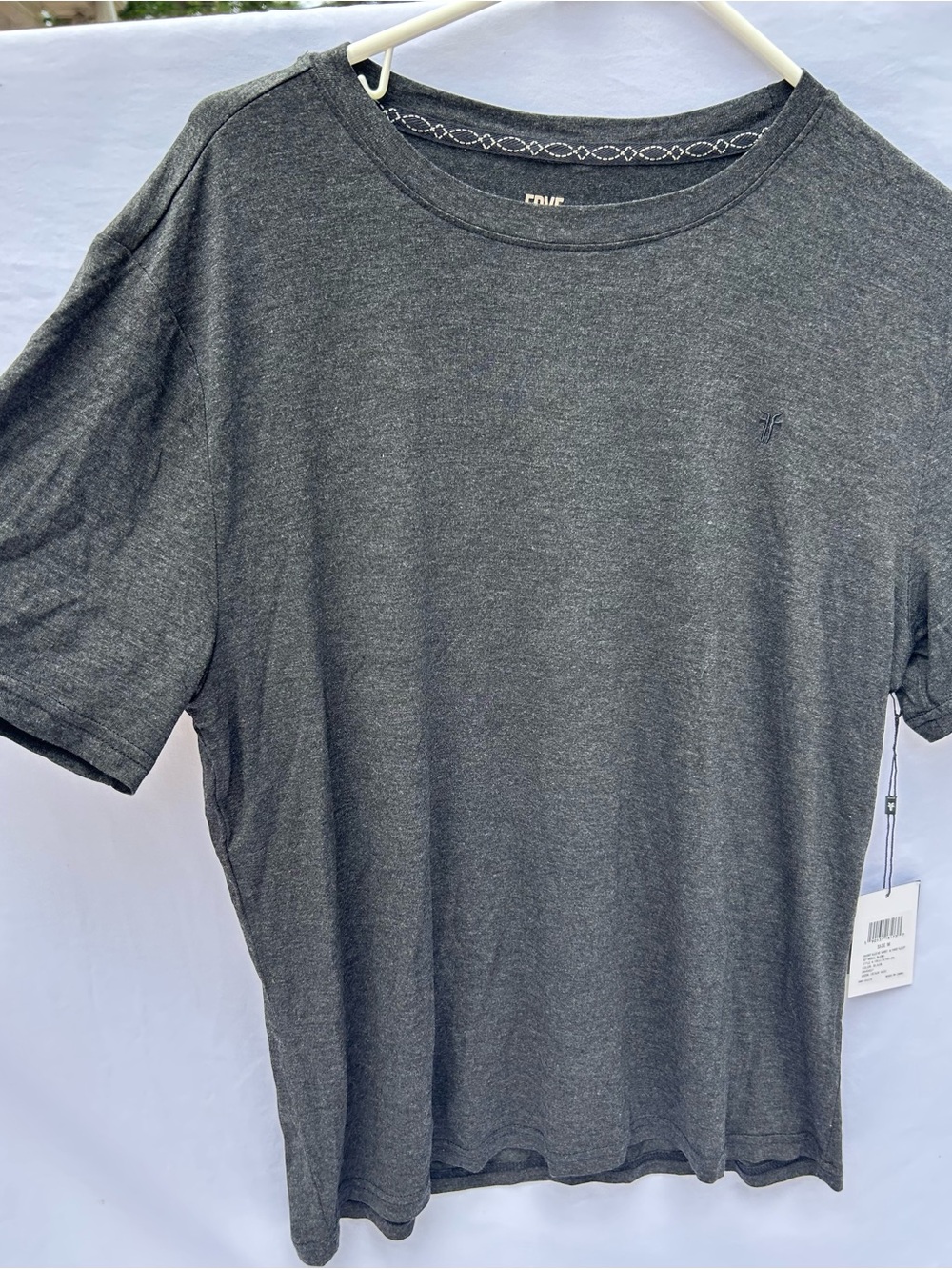Frye Heather Charcoal Short Sleeve Crewneck Tee